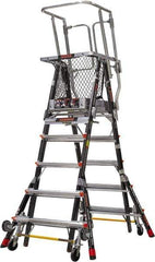 Little Giant Ladder - 4 Steps, 7' 9"' High, Type IAA Rating, Fiberglass Step Ladder - 375 Lb Load Capacity, 114" Base Width - Exact Tool & Supply