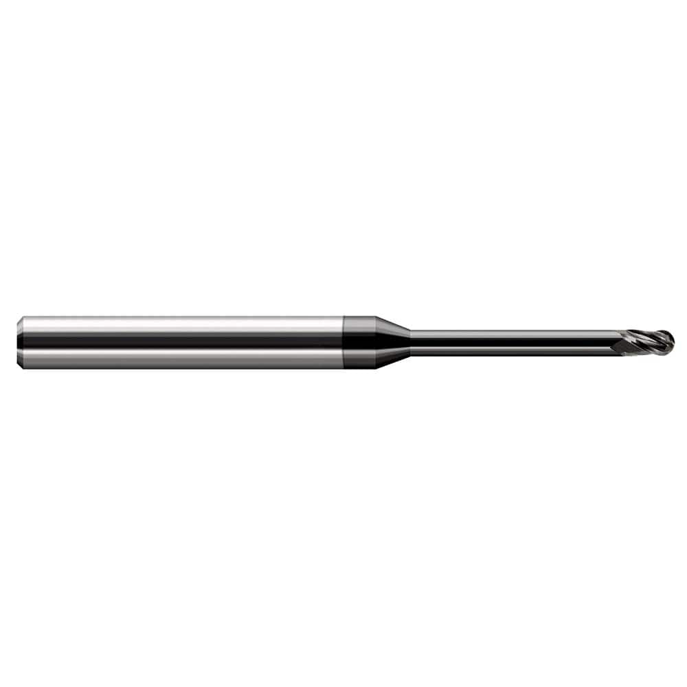 Harvey Tool - Ball End Mills; Mill Diameter (Inch): 3/32 ; Mill Diameter (Decimal Inch): 0.0930 ; Number of Flutes: 3 ; Length of Cut (Decimal Inch): 0.1390 ; Material: Solid Carbide ; Overall Length (Inch): 2-1/2 - Exact Tool & Supply