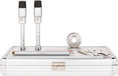 SPI - 2 Piece, 1/2 to 0.8", Chrome Plated Coated, Mechanical Inside Micrometer Set - 0.0002" Graduation, 6" Extension Rod Length, (1) Setting Ring Included - Exact Tool & Supply