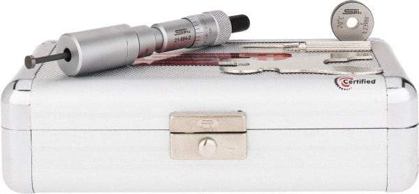 SPI - 0.24 to 0.28", 0.89" Gage Depth, Mechanical Inside Hole Micrometer - 0.0001" Graduation, 0.00016" Accuracy, Ratchet Stop Thimble - Exact Tool & Supply