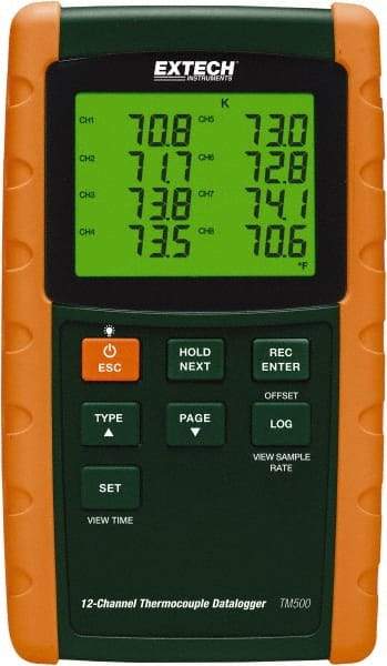 Extech - Temperature Recorders Type: Temperature Recorder Recording Time: 1 - 3600 Seconds - Exact Tool & Supply