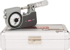 SPI - 0 to 1" Range, 0.00005" Graduation, Mechanical Indicating Micrometer - Accurate to 0.0001" Carbide Measuring Face - Exact Tool & Supply