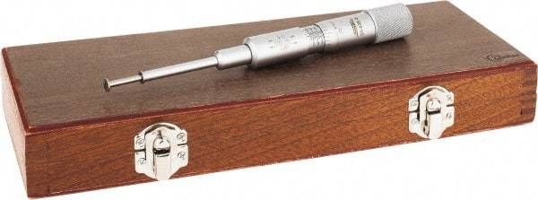 SPI - 0.06 to " Inside Range, 0 to 1" Outside Range, Mechanical Groove Micrometer - 0.001" Graduation, 0.0010" Accuracy, 0.26" Measuring Disc Diam, 0.03" Disc Edge Thickness - Exact Tool & Supply