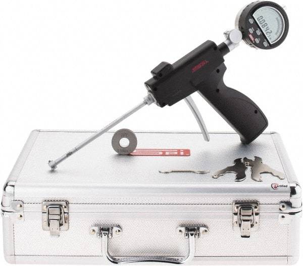 SPI - 0.425 to 1/2", 2" Deep, Pistol Grip Electronic Bore Gage - Up to 0.00016" Accuracy, 0.0001" Resolution, Includes Indicator - Exact Tool & Supply