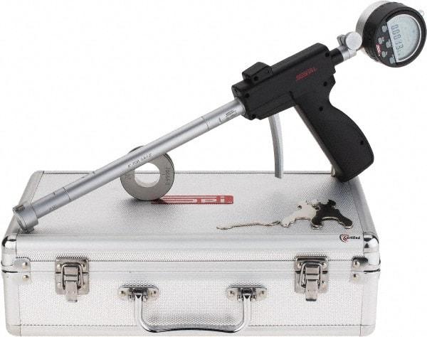 SPI - 1 to 1.2", 3.64" Deep, Pistol Grip Electronic Bore Gage - Up to 0.00016" Accuracy, 0.0001" Resolution, Includes Indicator - Exact Tool & Supply
