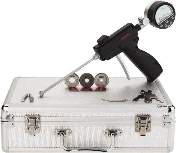 SPI - 0.275 to 1/2", 2" Deep, Pistol Grip Electronic Bore Gage Set - Up to 0.00016" Accuracy, 0.0001" Resolution, Includes Indicator - Exact Tool & Supply