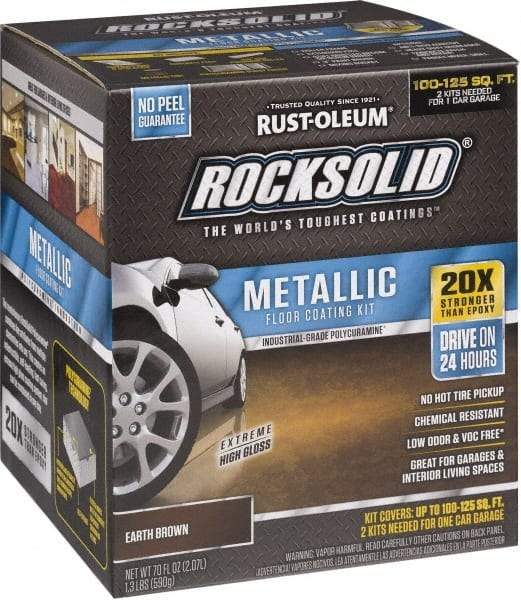 Rust-Oleum - 70 oz Gloss Brown Floor Coating - Low Odor - Exact Tool & Supply