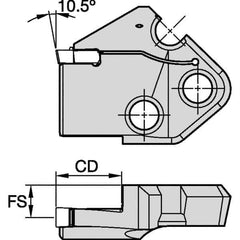 Kennametal - Right Hand Cut Indexable Grooving Cartridge - EG0800M08P08 Insert Style - Exact Tool & Supply