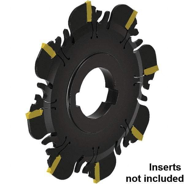 Kennametal - Arbor Connection, 0.047" Cutting Width, 3/8" Depth of Cut, 3" Cutter Diam, 1" Hole DIam, 8 Tooth Indexable Slotting Cutter - 1" Shank Diam, FDA Toolholder, XCP12... Insert, Neutral Cutting Direction - Exact Tool & Supply