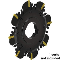 Kennametal - Arbor Connection, 0.047" Cutting Width, 3/8" Depth of Cut, 3" Cutter Diam, 1" Hole DIam, 8 Tooth Indexable Slotting Cutter - 1" Shank Diam, FDA Toolholder, XCP12... Insert, Neutral Cutting Direction - Exact Tool & Supply