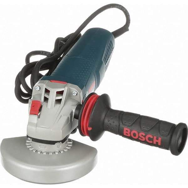 Bosch - 5" Wheel Diam, 11,500 RPM, Corded Angle & Disc Grinder - 5/8-11 Spindle, 120 Volts, 13 Amps - Exact Tool & Supply