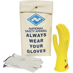 National Safety Apparel - Class 0, Size 8, 11" Long, Rubber Lineman's Glove Kit - Exact Tool & Supply