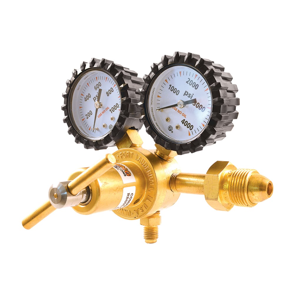 Value Collection - Welding Regulators; Gas Type: Nitrogen ; CGA Inlet Connection: 580 ; Fitting Type: Male ; Maximum Pressure (psi): 4000.00 ; Thread Size: 1/4 Male Flare ; Description: RHP - Exact Tool & Supply