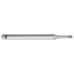 0.4mm x 4mm x 0.3mm x 45mm 2Fl Carbide Ball OSG EXOCARB® WXL® End Mill-WXL - Exact Tool & Supply