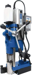 Hougen - 3/4" Chuck, 4" Travel, Portable Magnetic Drill Press - 70, 120, 200 & 332 RPM, 13 Amps, 1553 Watts, 115 Volts, 2' Cord Length - Exact Tool & Supply