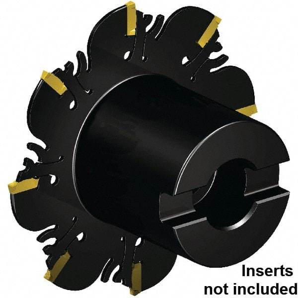 Kennametal - Shell Mount Connection, 0.134" Cutting Width, 27.77mm Depth of Cut, 5" Cutter Diam, 1-1/4" Hole DIam, 7 Tooth Indexable Slotting Cutter - 1-1/4" Shank Diam, FDA Toolholder, XCP34... Insert, Right Hand Cutting Direction - Exact Tool & Supply