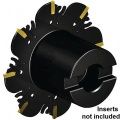 Kennametal - Shell Mount Connection, 0.134" Cutting Width, 27.77mm Depth of Cut, 5" Cutter Diam, 1-1/4" Hole DIam, 7 Tooth Indexable Slotting Cutter - 1-1/4" Shank Diam, FDA Toolholder, XCP34... Insert, Right Hand Cutting Direction - Exact Tool & Supply