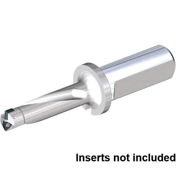 Kennametal - 70.5mm Max Drill Depth, 3xD, 23.5mm Diam, Indexable Insert Drill - 2 Inserts, 25mm Shank Diam, Straight Shank - Exact Tool & Supply
