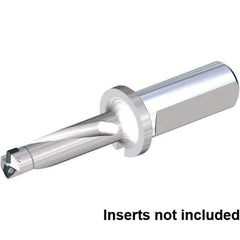 Kennametal - 70.5mm Max Drill Depth, 3xD, 23.5mm Diam, Indexable Insert Drill - 2 Inserts, 25mm Shank Diam, Straight Shank - Exact Tool & Supply