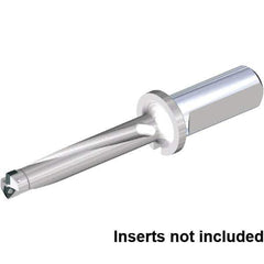 Kennametal - 100mm Max Drill Depth, 5xD, 20mm Diam, Indexable Insert Drill - 2 Inserts, 25mm Shank Diam, Straight Shank - Exact Tool & Supply