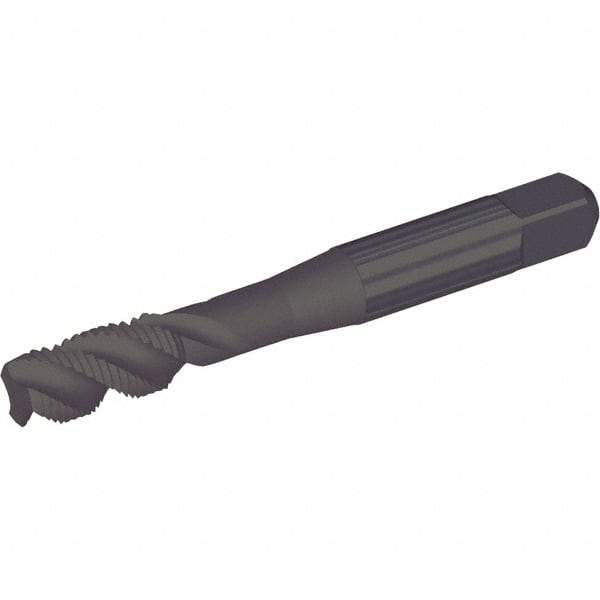 Kennametal - M5x0.80 Metric 3 Flute Bottoming Spiral Flute Tap - Cobalt, Oxide Finish, 60.5mm OAL, Right Hand Flute, Right Hand Thread, D4 - Exact Tool & Supply