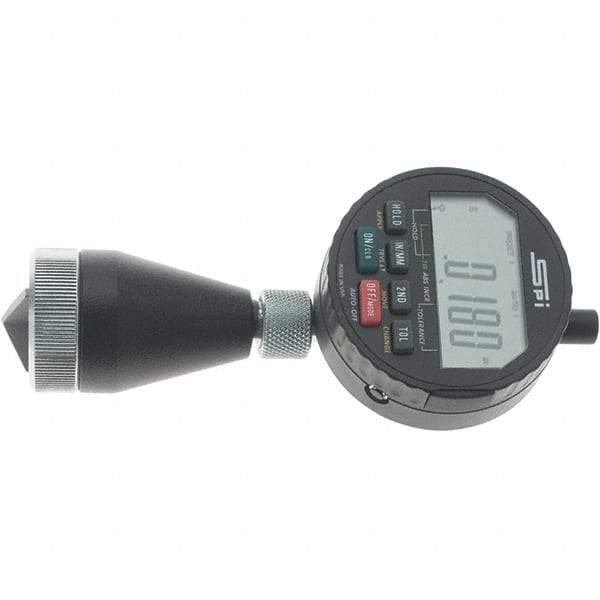 SPI - 0 to 1", 90 to 127° Included Angle, Digital Chamfer Gage - Hardened Tool Steel (Plunger), 3 Blade Plunger, 0.0002" Accuracy, 0.0001" Graduation - Exact Tool & Supply