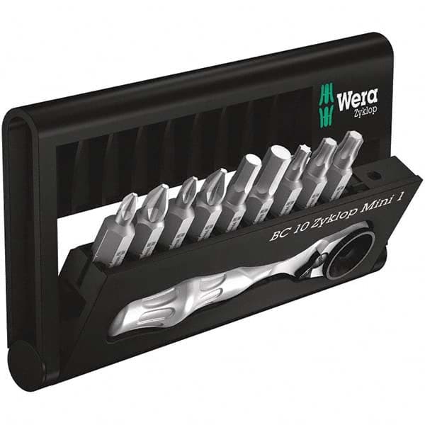 Wera - Screwdriver Bit Sets Type: Insert Bit Set Drive Size: 1/4 (Inch) - Exact Tool & Supply