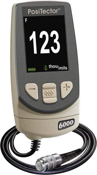 Made in USA - 0 to 250 mil Color LCD Coating Thickness Gage - For Use with PosTector 200, 6000, DPM, SPG & UTG Probes - Exact Tool & Supply
