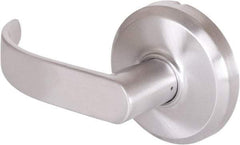 Stanley - Grade 2 Dummy Lever Lockset for 1-3/8 to 2" Thick Doors - 2-3/4" Back Set, Keyless Cylinder, Brass Alloy, Chrome Finish - Exact Tool & Supply
