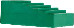 Vestil - 4" Wide x 2-1/4" High x 5-3/4" Deep, Urethane Wheel Chock - Exact Tool & Supply