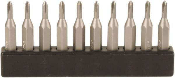 Wiha - #1, Phillips Screwdriver Bit - 28mm OAL - Exact Tool & Supply