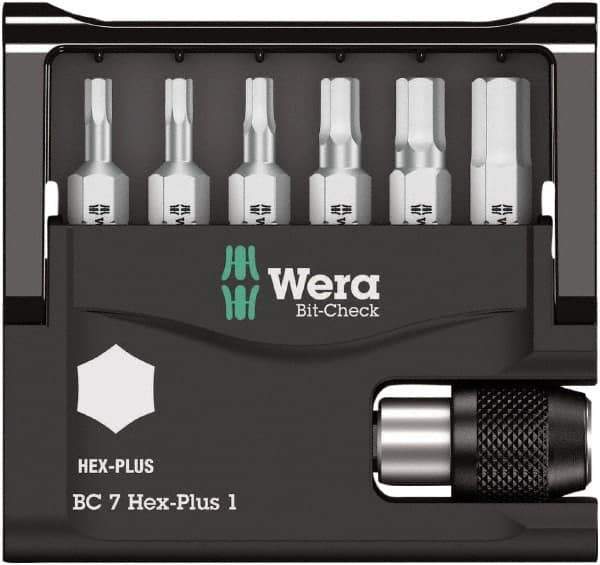 Wera - 1/4" Drive, Hex Metric Screwdriver Bit - 1" OAL - Exact Tool & Supply