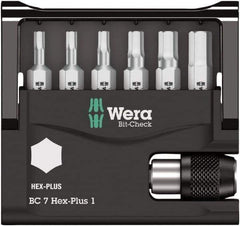 Wera - 1/4" Drive, Hex Metric Screwdriver Bit - 1" OAL - Exact Tool & Supply