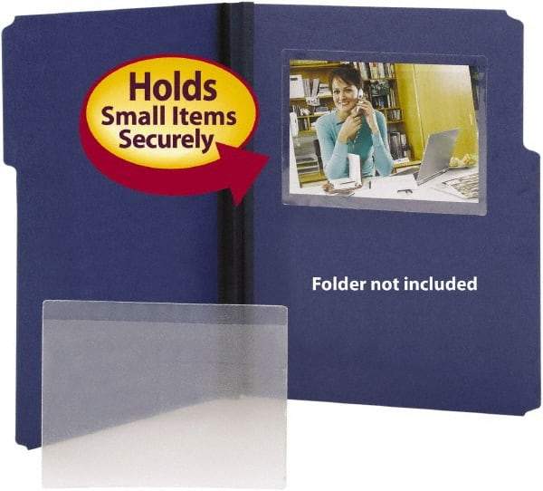 SMEAD - 4-9/16" Long x 6-1/4" Wide Label Holders Binder - Clear - Exact Tool & Supply