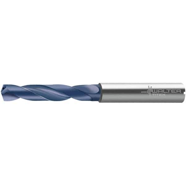 Walter-Titex - 9mm 140° Solid Carbide Screw Machine Drill Bit - Right Hand Cut, 47mm Flute Length, 89mm OAL, Through Coolant - Exact Tool & Supply