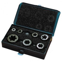49mm 7 Piece Carbon Steel Hexagon Rethreading Die Set - Exact Tool & Supply