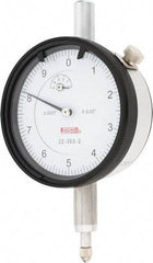 SPI - 0.05" Range, 0-10 Dial Reading, 0.0001" Graduation Dial Drop Indicator - 2.2" Dial, 0.01" Range per Revolution, 0.0007" Accuracy, Revolution Counter, Includes NIST Traceability Certification - Exact Tool & Supply