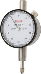 SPI - 1/4" Range, 0-25-0 Dial Reading, 0.0005" Graduation Dial Drop Indicator - 1.61" Dial, 0.05" Range per Revolution, 0.0005" Accuracy, Includes NIST Traceability Certification - Exact Tool & Supply