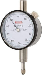SPI - 1/4" Range, 0-100 Dial Reading, 0.001" Graduation Dial Drop Indicator - 1.61" Dial, 0.1" Range per Revolution, 0.001" Accuracy, Includes NIST Traceability Certification - Exact Tool & Supply