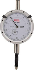 SPI - 0.4" Range, 0-50 Dial Reading, 0.0005" Graduation Dial Drop Indicator - 2.2" Dial, 0.05" Range per Revolution, 0.0015" Accuracy, Includes NIST Traceability Certification - Exact Tool & Supply