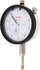 SPI - 1/2" Range, 0-100 Dial Reading, 0.001" Graduation Dial Drop Indicator - 2.2" Dial, 0.1" Range per Revolution, 0.002" Accuracy, Revolution Counter, Includes NIST Traceability Certification - Exact Tool & Supply