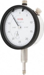 SPI - 1/4" Range, 0-25-0 Dial Reading, 0.0005" Graduation Dial Drop Indicator - 2.2" Dial, 0.05" Range per Revolution, 0.0015" Accuracy, Revolution Counter, Includes NIST Traceability Certification - Exact Tool & Supply
