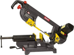 Dake - 6 x 5" Max Capacity, Semi-Automatic Geared Head Horizontal Bandsaw - 262 & 196 SFPM Blade Speed, 110 Volts, 45°, 2.5 hp, 1 Phase - Exact Tool & Supply