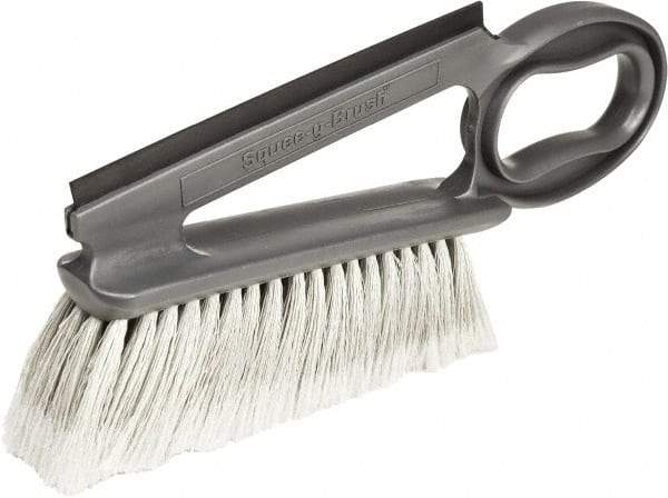 Harper Brush - 14" OAL, Synthetic Counter Brush - 2-1/4" Bristle Length, 8" Long x 1-3/4" Wide Head, Straight Foam Handle, Gray & Red - Exact Tool & Supply