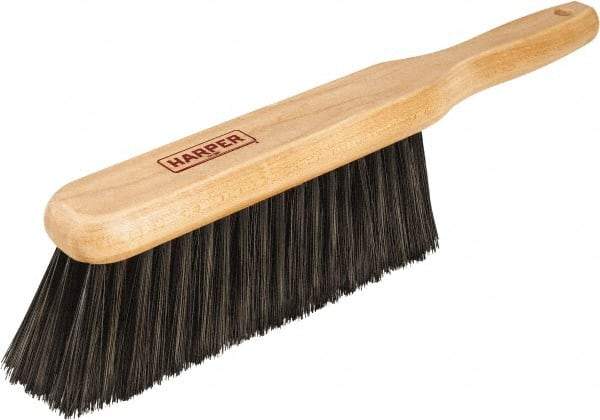 Harper Brush - 14" OAL, Synthetic Counter Brush - 2-1/4" Bristle Length, 8" Long x 1-3/4" Wide Head, Straight Wood Handle, Black & Red - Exact Tool & Supply