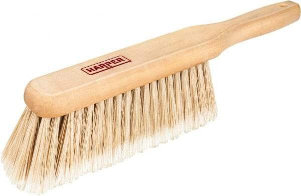 Harper Brush - 14" OAL, Synthetic Counter Brush - 2-1/4" Bristle Length, 8" Long x 1-3/4" Wide Head, Straight Wood Handle, Beige - Exact Tool & Supply