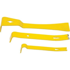 Stanley - 3 Piece Pry Bar Set - Includes 5, 7 & 9" Lengths - Exact Tool & Supply