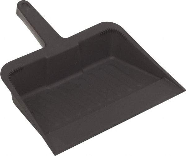 Harper Brush - 12" Wide x 7" Deep x 5" High Handheld Dustpan - Plastic Body, 5" Handle, Black - Exact Tool & Supply
