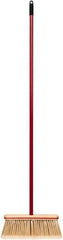 Harper Brush - 52-1/2" OAL Synthetic Bristle Straight Cut Broom - 48" Long Metal Handle, 4" Bristle Length, 12" Wide, Water Resistance - Exact Tool & Supply