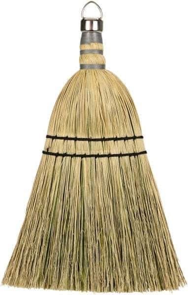 Harper Brush - 12" OAL Corn Blend Bristle Whisk Broom - 10" Bristle Length, 8" Wide - Exact Tool & Supply